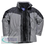 Portwest 3-in-1 Jacket Polyester Zip-pockets Detachable-fleece Extra Large Grey Ref S570CITYGRYXLGE