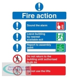 Symbol Fire Action Sign W230xH172mm Ref FR09951S