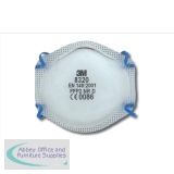 3M Unvalved Cup Disposable Respirator Pack of 10 8320 FFP2