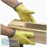 Polyco Daytona Leather Drive Gloves High-resistance Elasticated-cuff Fleece Lining Size 9 Ref DR100/09