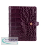 Filofax Osterley Pocket Organiser for Paper Size 81x120mm Plum Ref 021676