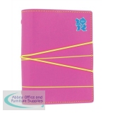 Filofax Pocket Organiser London 2012 Line Pattern for Paper Size 81x120mm Pink Ref 021612