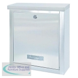 Rottner Brighton Mail Box Opening Suitable for A4 Documents W400xD155xH310mm White Ref T04505