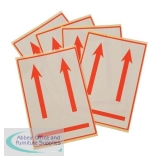 Smartbox International Handling Labels W74xH105mm Red/White Printed this Way Up 140835233 [Pack 5]