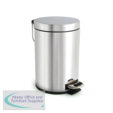 Pedal Bin with Removable Inner Bucket 3 Litres D167xH270mm Stainless Steel Ref SPC/PB03/SS