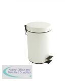 Pedal Bin with Removable Inner Bucket 3 Litres D167xH270mm White Ref SPC/PB03/WHT