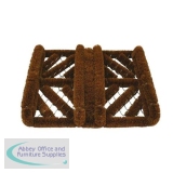 Heavy Duty Boot Scraper Door Mat Coir and Metal 400x500mm Ref SPC/DM33