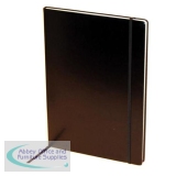 Silvine Executive Soft Feel Notebook Ruled with Marker Ribbon 160pp 90gsm A4 Black Ref 198BK
