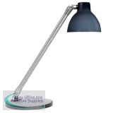 Unilux Fluorescent Desk Lamp Tilting Arm and Head Translucent Shade 12W Black Ref 400012982