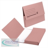 5 Star Document Wallet Half Flap 285gsm Capacity 32mm Foolscap Pink [Pack 50]