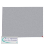 5 Star Office Felt Noticeboard with Fixings and Aluminium Trim W1800xH1200mm Grey