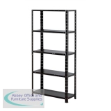 Storage Solutions Light Duty Bolted 5-Shelf Unit Black ZZBS5BK150C07030