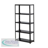 Storage Solutions Light Duty Boltless 5-Shelf Unit Black ZZLS5BK150B07030