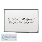 5 Star Drywipe Board Magnetic Lightweight with Fixing Kit and Pen Tray W1800xH1200mm