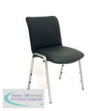 Trexus Yale Side Chair Backrest 390mm Seat W480xD470xH480mm Leather/Chrome Ref