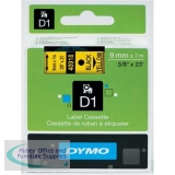 Dymo 1000/5000 Tape 9mm x7 Metres Black/Yellow 40918 S0720730