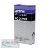 Brother Thermal Transfer Ribbon Refill Black Pack of 2 PC202RF