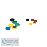 5 Star Office Round Plastic Covered Magnets 25mm Assorted [Pack 10]