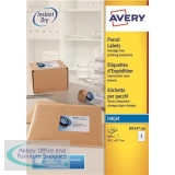 Avery Quick DRY Parcel Labels Inkjet 8 per Sheet 99.1x67.7mm White Ref J8165-100 [800 Labels]