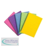 Europa Notemaker A4 Side Bound Pack of 10 Assorted C 120 Pages Ruled Feint 3154