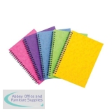 Europa Notemaker A5 Side Bound Pack of 10 Assorted C 120 Pages Ruled Feint 3155