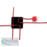 Cablox Wire Management 100mm Self Adhesive Squares 8 Rows of 8 Lugs Black Ref 4205BK [Pack 2]