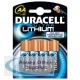 Duracell Lithium Battery AA Pack of 4 81291959