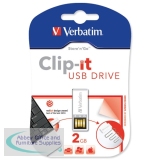 Verbatim Clip-It USB 2.0 2Gb White 43902