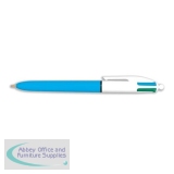 Bic 4-Colour Ball Pen 1.0mm Tip 0.3mm Line Blue Black Red Green Ref 802077/801867-1
