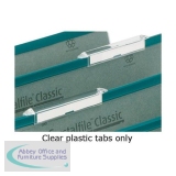 Twinlock CrystalFile Classic Tabs Clear Pack of 50 78289