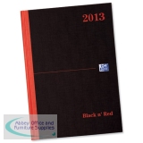Black n Red 2013 Diary Casebound 3 month Calendar on Double-page 90gsm Day to Page A5 Ref F40079