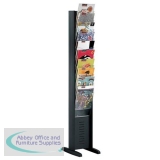 Fast Paper Single-Sided 16-Compartment Literature Display Black F276N01