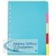 Elba A4 5-Part Card Divider Assorted 100080808