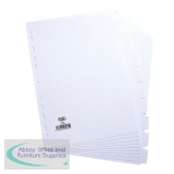Elba Card Divider A4 10-Part 160gsm White 100204881