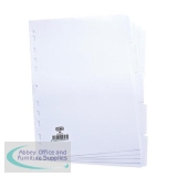 Elba Card Divider A4 5-Part 160gsm White 100204880