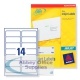 Avery QuickDRY Inkjet Label 99.1x38.1mm 14 per Sheet Pack of 250 J8163-250