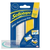 Sellotape Sticky Hook and Loop Strip 504052