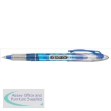 Paper Mate Liquid Flair Fineliner Pen Medium 1.0mm Tip 0.7mm Line Blue Ref S0191243 [Pack 12]