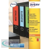 Avery Lever Arch File Spine Label Assorted 4 per Sheet Pack of 20 L7171A-20