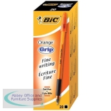 Bic Orange Grip Ballpoint Pen Black 811925