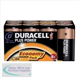 Duracell Plus Battery D Pack of 8 75021487