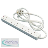 CED 6-Gang Extension Lead White 2 Metres CEDTS6213M