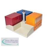 Rotadex Platfile Filing Platform Square for 20 Box Files Dove Grey Ref RP34PLAT