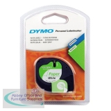 Dymo Letratag Paper Tape 12mm x4 Metres Pearl White S0721510