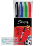 Sharpie 08 Permanent Marker Fine Assorted Pack of 4 S0810970