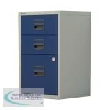 Bisley A4 Homefiler 3 Drawer Lockable Grey/Blue PFA3-8748