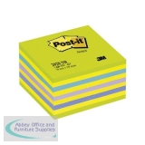 3M Post-it Neon Cube 76x76mm Blue 2028NB
