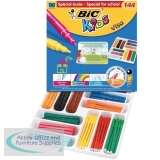 Bic Kids Visa Felt Tip Pens Ultra-washable Water-based Fine Tip Assorted Ref 880504 [Pack 144]