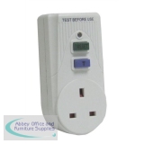 Eurosonic RCD Adaptor Powercut Safety Reset & Test Button Child Safety Shutter 13 Amp Ref ES111