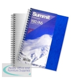 Summit Notebook Wirebound Card Cover Ruled 60gsm 192pp A5 Ref 100080177 [Pack 5]